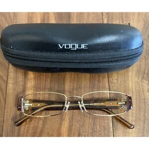Vogue VO3659-B Eyeglasses Crystal Brown Small Head Girls Y2K Floral With Case